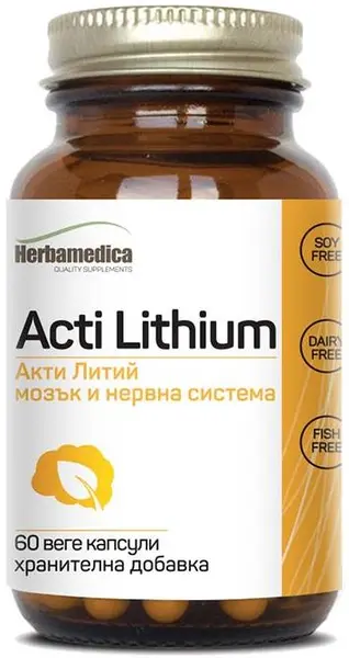 Acti Lithium, 60 capsule vege, Herbamedica