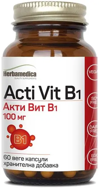 Acti Vit B1, 100 mg, 60 capsule vege, Herbamedica