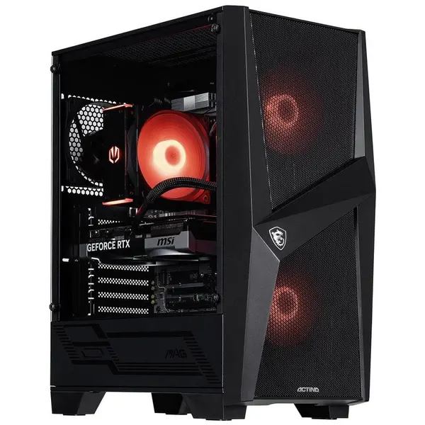 Actina Desktop PC Actina Midi Tower, AMD Ryzen™ 7 8700F, 32 GB RAM, 1 TB SSD, NVIDIA GeForce RTX 5060 Ti 8 GB, Fara sistem de operare