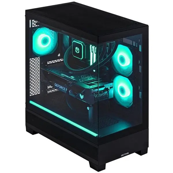 Actina Desktop PC Actina Midi Tower, AMD Ryzen™ 7 9800X3D, 32 GB RAM, 2 TB SSD, NVIDIA GeForce RTX 5080 16 GB, Fara sistem de operare