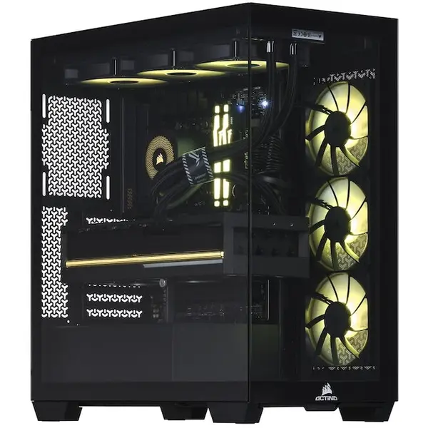 Actina PC Desktop Actina iCUE 9800X3D, 32GB RAM, 2TB SSD, NVIDIA GeForce RTX 5070 Ti, 850W, Negru, Midi Tower