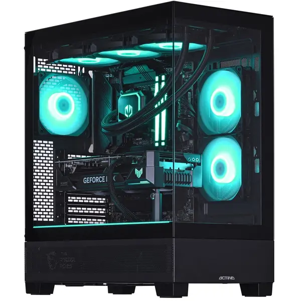 Actina Sistem Desktop PC Actina KOMACNGIP0298, AMD Ryze 7 7800X3D, 32 GB DDR5-SDRAM, 1 TB SSD, NVIDIA GeForce RTX 5070 Ti, Midi Tower, Negru