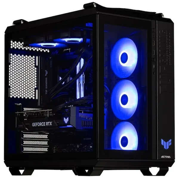 Actina Sistem PC Actina KOMACNGIP0185, AMD Ryzen™ 7 9800X3D, 32 GB DDR5-SDRAM, 2 TB SSD, NVIDIA GeForce RTX 5090, Midi Tower, Negru