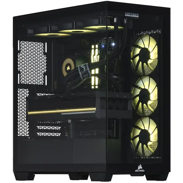 Actina Sistem PC Actina KOMACNGIP0215, AMD Ryzen™ 7 7800X3D, 32 GB DDR5-SDRAM, 2 TB SSD, NVIDIA GeForce RTX 5080, Windows 11 Home, Midi Tower, Negru