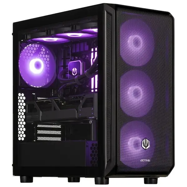 Actina Sistem PC Actina KOMACNGIP0273, Intel Core Ultra 9 285K, 64 GB DDR5-SDRAM, 2 TB SSD, NVIDIA GeForce RTX 5090, Midi Tower, Negru