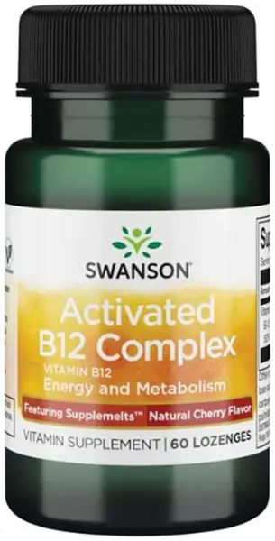 Activated B12 Complex, 60 comprimate masticabile, Swanson