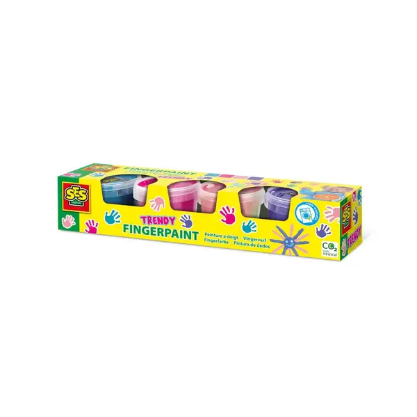 Acuarele pentru pictura cu degetele fara gluten,culori trendy, set 4 culori x 110ml