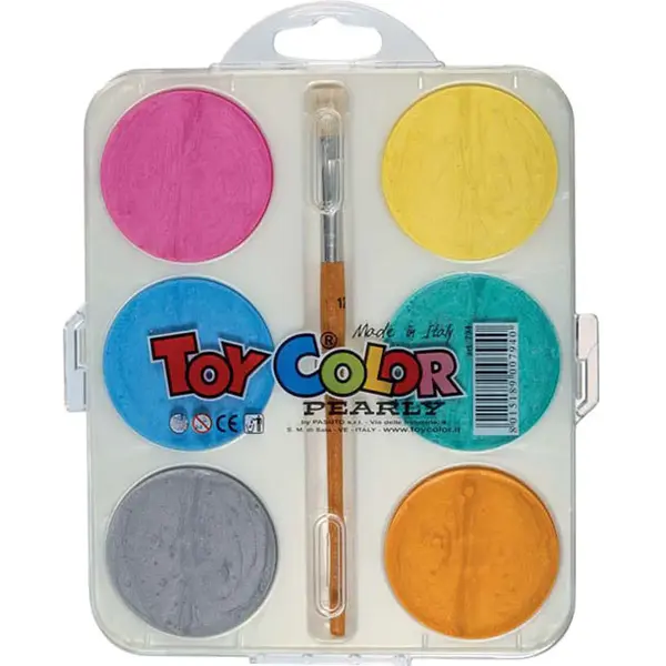 Acuarele perlate Toy Color 6 culori Acuarele perlate Toy Color 6 culori