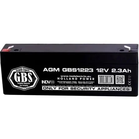 Acumulator 12V 2.3Ah Pentru Sisteme de Alarma, Baterie 12V F1, TED Electric GBS1223F1