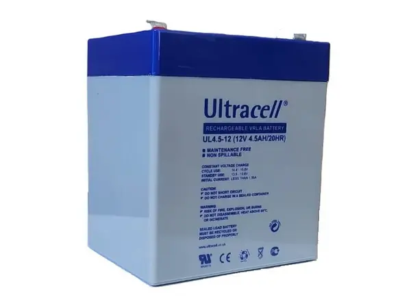 Acumulator 12V, tip terminal F2, Ultracell UL4.5-12 F2