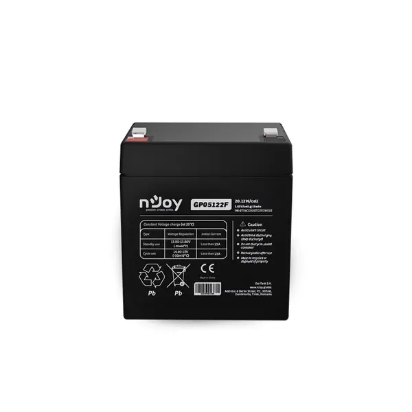 Acumulator AGM nJoy GP05122F, 12V, 20.12W / celula, 5 Ah