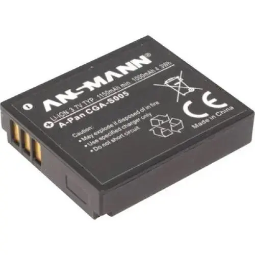 Acumulator camera foto, Ansmann, Compatibil cu Panasonic, 3.7 V, 1150 mAh, Negru