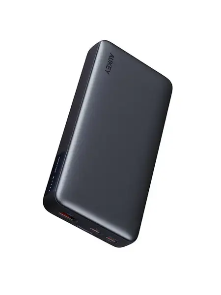 Acumulator extern Aukey PB-Y42, 20000 mAh, 30 W, 2 x USB Type-C, USB-A (Negru)