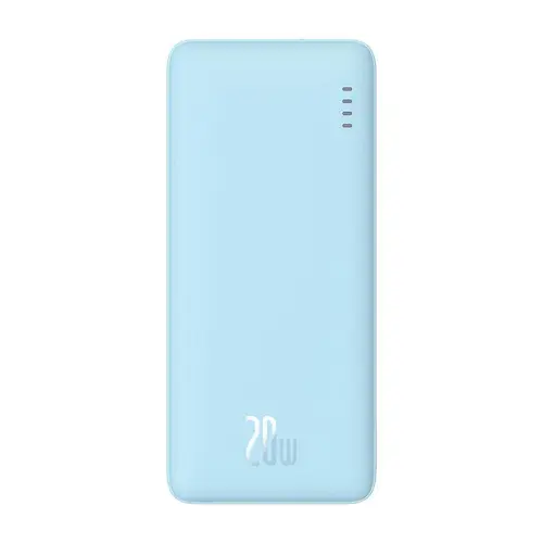 Acumulator extern Baseus Airpow, 10000 mAh, 20 W, 2x USB-C, 1x USB-A (Albastru)