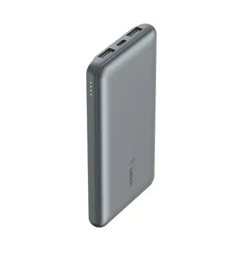 Acumulator extern Belkin BOOST CHARGE BPB011btGY, 10000 mAh, 2x USB-A, 1x USB-C (Gri)