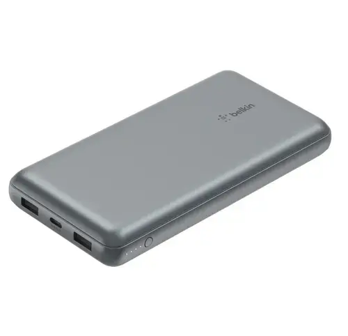Acumulator extern Belkin BOOST CHARGE BPB012btGY, 20000 mAh, 2x USB-A, 1x USB-C (Gri)