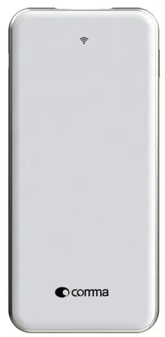 Acumulator Extern Comma Slimbox Wireless CMSB5AWS32GBW, 5000 mAh, Memorie Externa 32 GB, Universal (Alb)