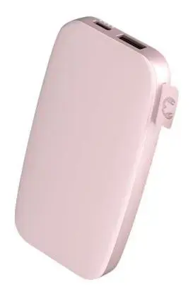 Acumulator extern Fresh'n Rebel 215137, 6000 mAh, UBS-A, USB Type-C (Roz)