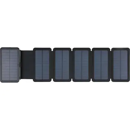 Acumulator Extern Sandberg Solar, 6 panouri, 20000 mAh, 74Wh, IPX4 (Negru)