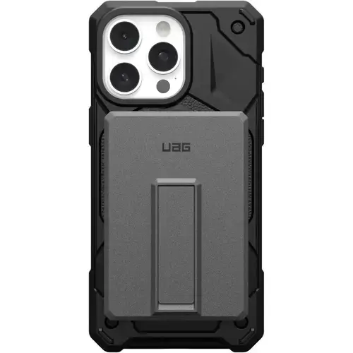 Acumulator extern UAG Slim Magnetic 5.000mAh, 20W, cablu Type-C, Wireless, cu stand (Negru/Gri)
