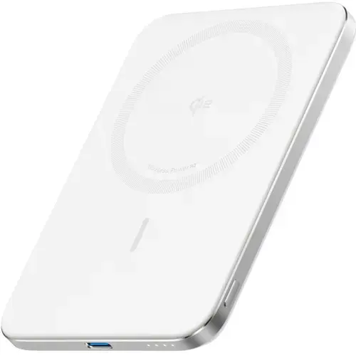 Acumulator extern wireless Anker Nano MagSafe, 5.000 mAh, Ultra-Slim, 15W (Alb)