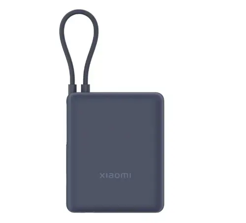 Acumulator extern Xiaomi BHR9341GL, 33 W, 10000 mAh, Cablu USB-C integrat, USB-A (Albastru)