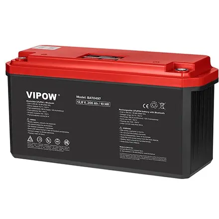 Acumulator LiFePO4 12V 200Ah BMS Vipow BAT0497, Bluetooth