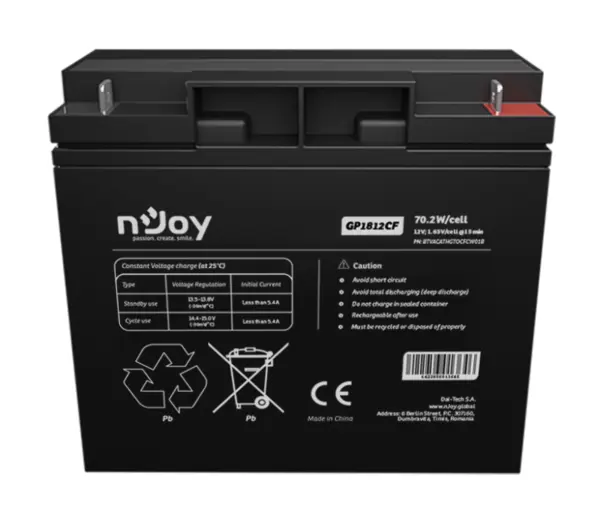 ACUMULATOR NJOY GP1812CF 12V ACUMULATOR NJOY GP1812CF 12V