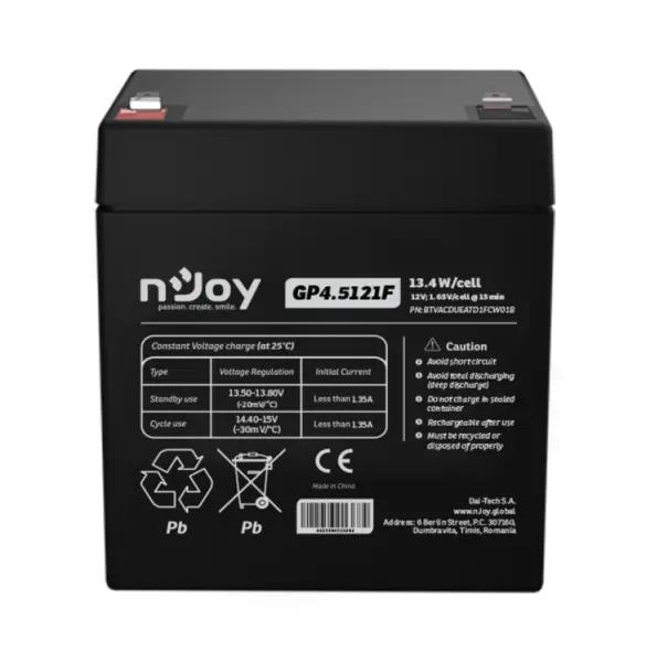 ACUMULATOR NJOY GP4.5121F 12V ACUMULATOR NJOY GP4.5121F 12V