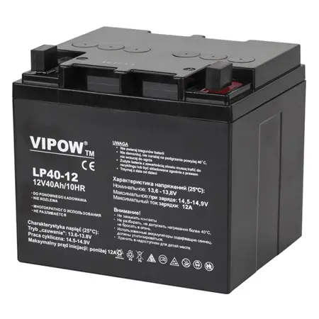 Acumulator stationar, AGM, VRLA, 12V, 40AH, Vipow