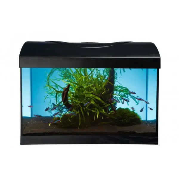 Acvariu din sticla cu led Diversa Negru 4W 40x25x25cm