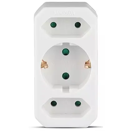 Adaptor 3 prize 1X16A 2x2.5A max 3500W V-TAC SKU-8804