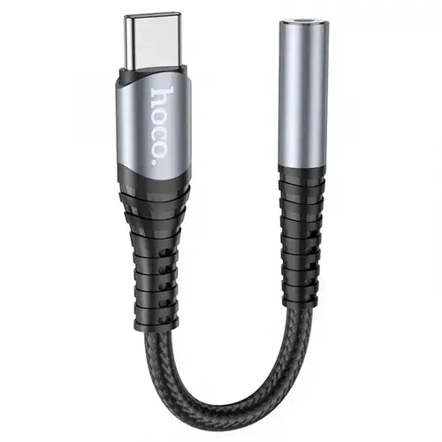 Adaptor Audio 3.5 mm la USB Type-C HOCO LS33 (Negru/Gri)