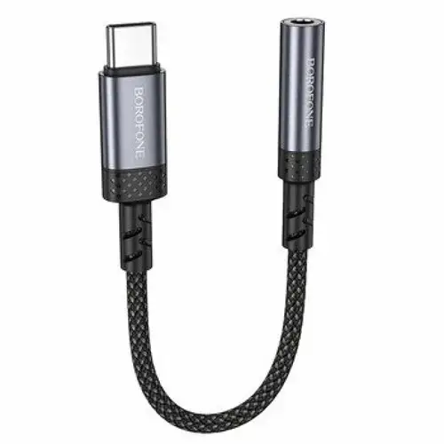 Adaptor audio Borofone BV24 Graceful USB Type C - Jack 3.5mm, Gri