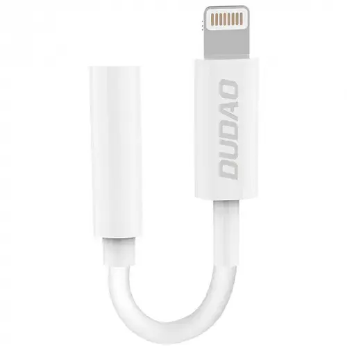 Adaptor audio Dudao L16i, Lightning - 3.5mm (Alb)