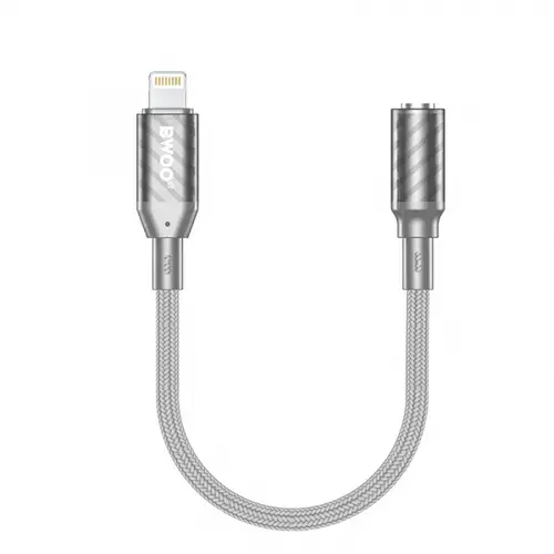 Adaptor Audio Lightning - 3.5mm BWOO BZ66, Gri