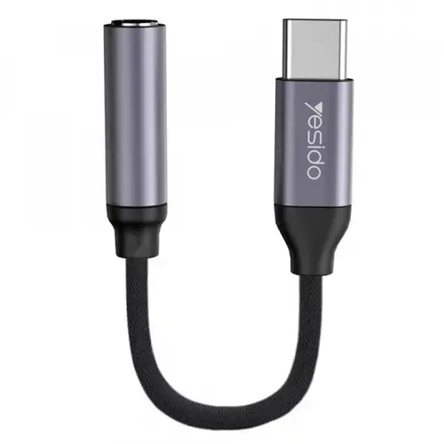 Adaptor Audio USB-C - 3.5mm Yesido YAU19 (Negru)