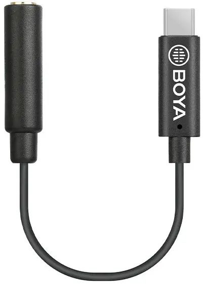 Adaptor Boya - BY-K4, TRRS/Type-C, negru