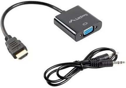Adaptor cablu HDMI la VGA + Audio, 1920x1200, negru, AD-0017-BK
