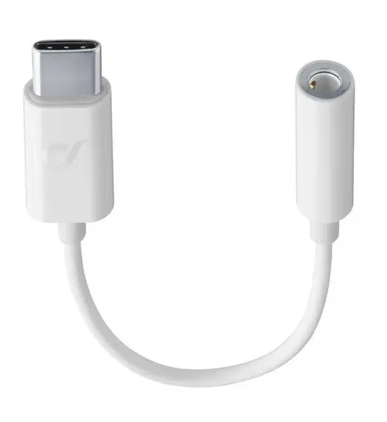 Adaptor Cellularline - Music Enabler, jack 3.5 mm/USB-C, alb
