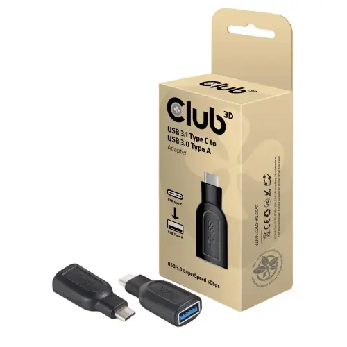 Adaptor Club3D CAA-1521, USB3.1 Tip C - USB3.0 Tip A