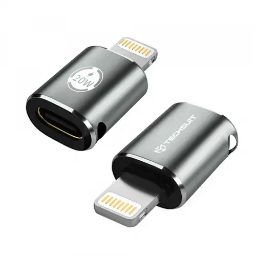 Adaptor Date/Incarcare Techsuit A11 TitanCoreX, USB-C - Lightning (Gri)