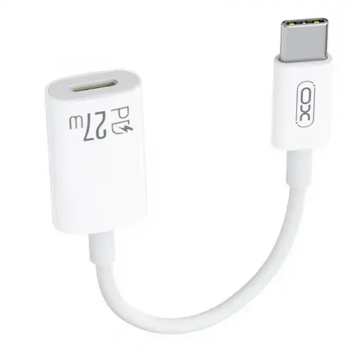 Adaptor Date/Incarcare XO Design NB-R268A, USB-C - Lightning, 27W, 0.12m (Alb)