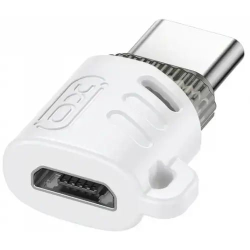 Adaptor Date/Incarcare XO Design NB256G, microUSB - USB-C (Alb)