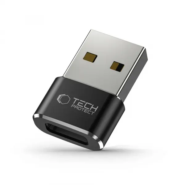 Adaptor Date si Incarcare USB-C - USB-A Tech-Protect Ultraboost, Negru