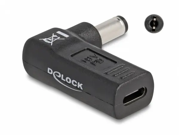 Adaptor de alimentare laptop USB type C la DC 5.5 x 2.1 mm M-T 19V/3A, Delock 60010