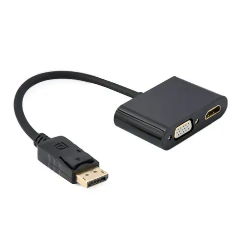 Adaptor Gembird A-DPM-HDMIFVGAF-01, DisplayPort, HDMI, VGA (Negru)