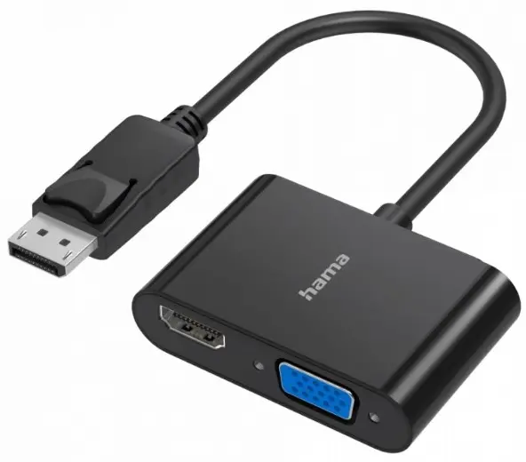 Adaptor Hama - DisplayPort/VGA, HDMI, negru