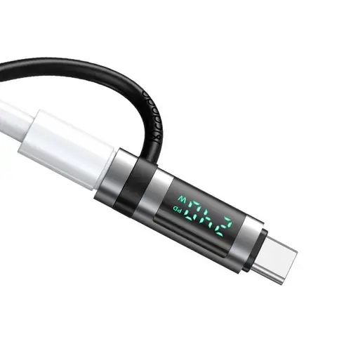 Adaptor Mcdodo OT-2620 Type-C la Type-C, 240W, Pigeon Series, cu carlig din silicon, aliaj de aluminiu, design portabil (Negru)