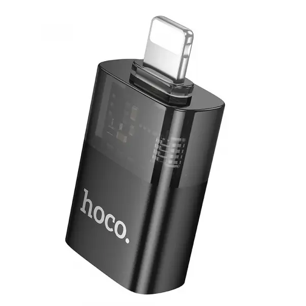 Adaptor OTG Lightning - USB-A HOCO UA36, Negru